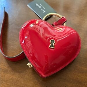 Kate Spade Glossy Red Heart Wristlet